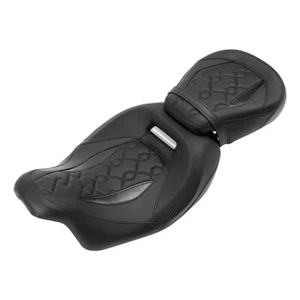 Driver & Passenger Seat Fit For Harley Touring Tri Street Glide 2009-2023 Black - Foto 1 di 10