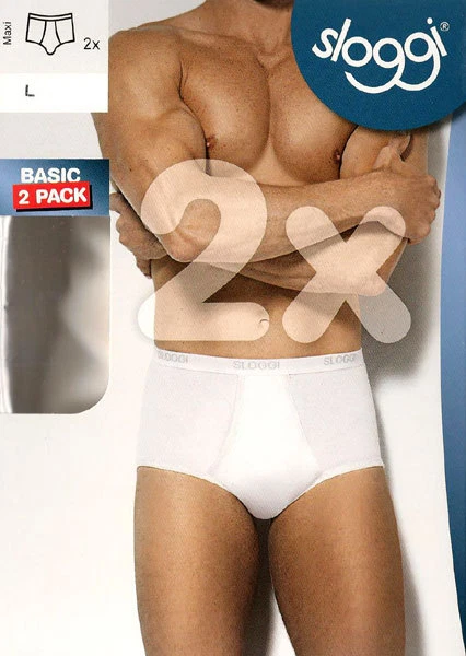 SLIP UOMO SLOGGI MAXI BASIC 2 PEZZI TG S M L XL XXL XXXL BIANCO O GRIGIO-03 - Immagine 1 di 1