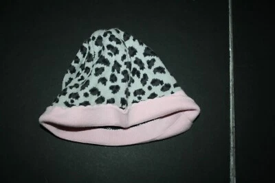 Usado Hanna Andersson Niñas Talla S Tejido Invierno Sombrero Leopardo Guepardo Estampado Gris Foto 1 de 2
