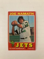 1971 Topps Set Break-JOE NAMATH Football Card#250 id#9 New York Jets