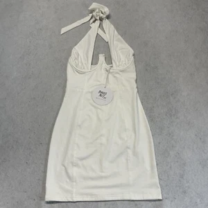 Vestido Princesa Polly Talla 4 Feel Good Blanco Halter Con Aros Bodycon Mini *defecto - Imagen 1 de 9