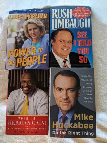 Authentic Signatures of Herman Cain and Mike Huckabee!!! Conservative Book Lot Cover