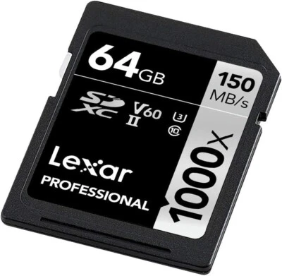Lexar Professional 1000x 64GB SDXC UHS-II Card - NEW IN BOX   - Image 1 of 4