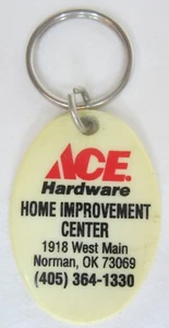 White Ace Hardware Home Improvement Center Norman OK Plastic Keychain used - Picture 1 of 2