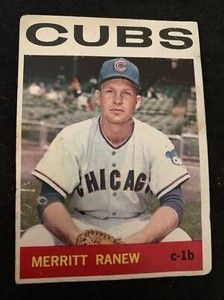 1964 Topps Baseball Card #78 Merritt Ranew Chicago Cubs P/Fair Damage Free Ship!