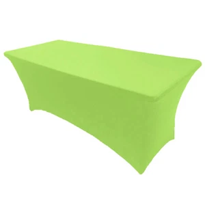 4' ft x 2.5'ft Spandex Fitted Stretch Tablecloth Table Cover Wedding Lime - Picture 1 of 2