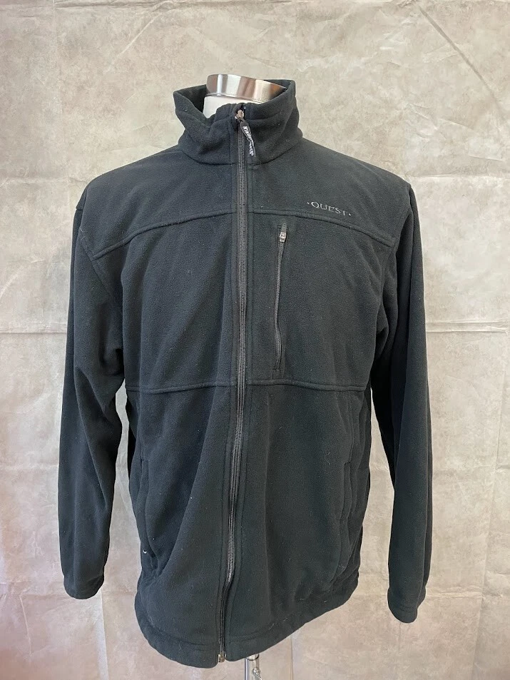 Chaqueta negra Quest para hombre con cremallera completa talla M Foto 1 de 4