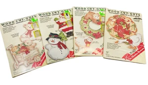 Lote de 4 kits de pintura de arte popular corte y pegar adornos de madera a cuadros adornos - Imagen 1 de 5