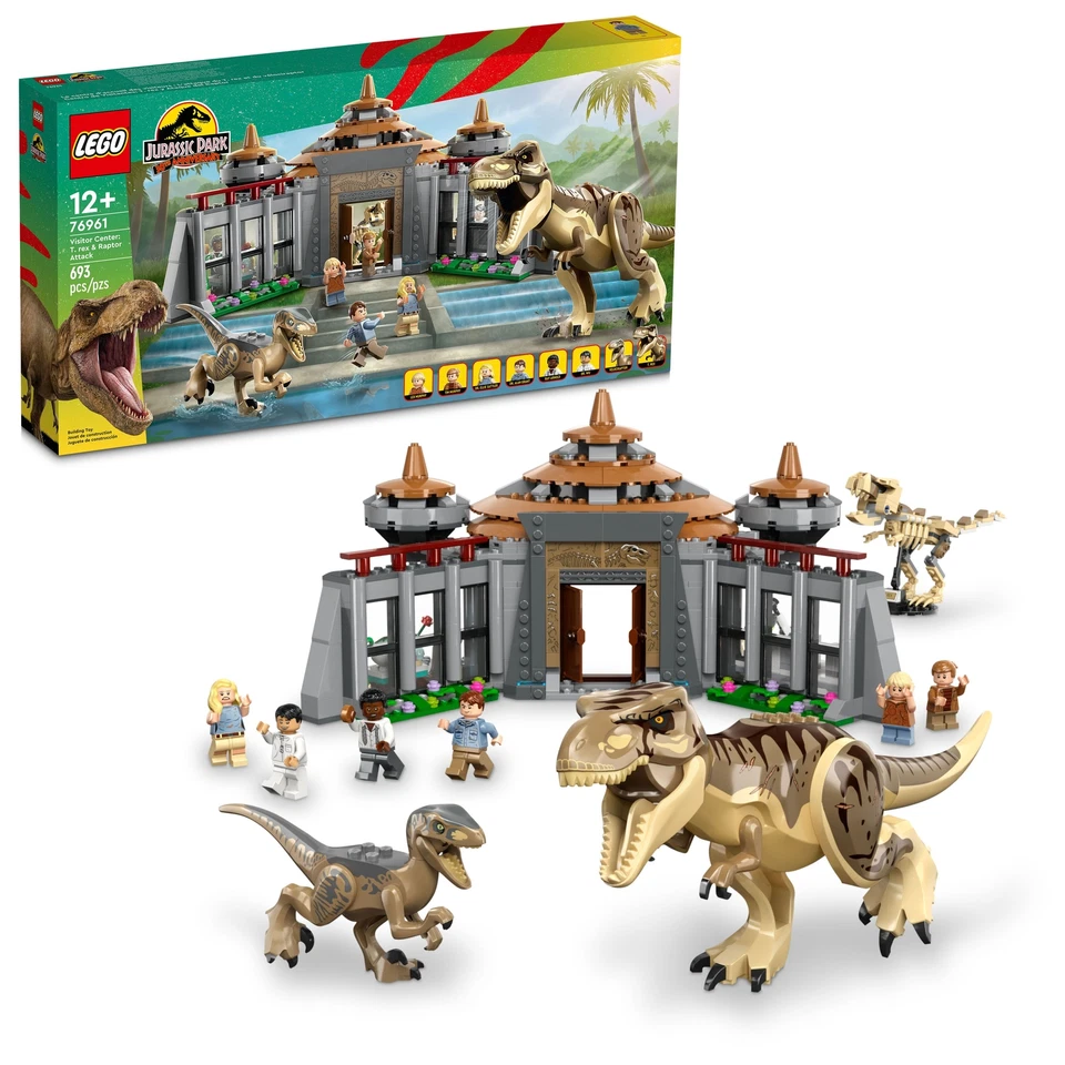 LEGO Jurassic Park Visitor Center: T Rex & Raptor Attack 76961 NEW Free Shipping - Image 1 of 1