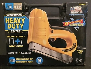 Grapadora eléctrica profesional de alta resistencia Arrow Electro-Matic ETFX50 grapas clavo - Imagen 1 de 5