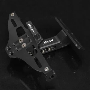 PORTA TARGA TECH NERO A LED STAFFA REGOLABILE YAMAHA X-MAX XMAX 300 2017-2024 - Imagen 1 de 2