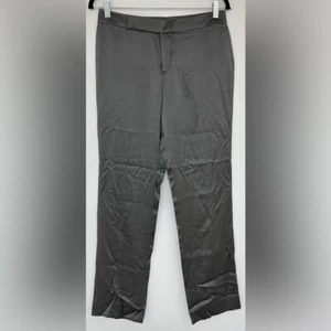 Ralph Lauren Black Label Women’s 100% Silk Gray Straight Pants Size 6 NWT - Picture 1 of 7