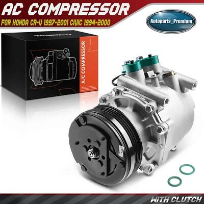 A/C Compressor w/TRS090 Style for Honda Civic 1994-2000 CR-V 97-01 Civic del Sol - Image 1 of 4