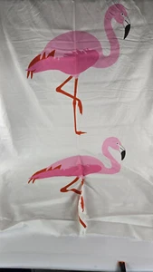 IKEA "SPRINGKORN" Meterware mit Flamingo - 160x150 cm breit Baumwolle weiß/pink - Bild 1 von 2