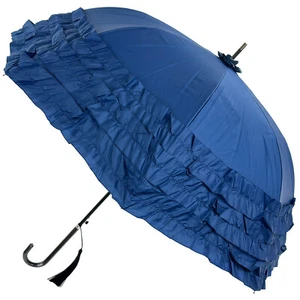 Paraguas Boutique Triple Volantes de Soake - Azul Marino - Imagen 1 de 5