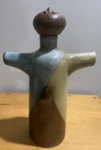 Vintage 1960s/70s Robert Maxwell Pottery Craft USA Male Face Decanter - Picture 1 of 12