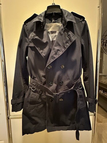 Burberry Brit Nova Trench Cappotto Corto Uomo Navy Taglia Media