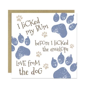 Funny Rude Card from The Dog Hilarious Birthday Card for Dog Owner Dog Mum Dad - Picture 1 of 9