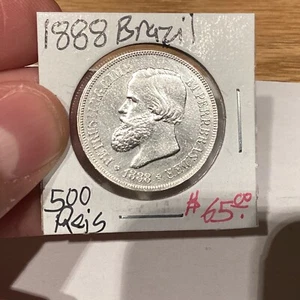 Brazil 1888 500 Reis UNC Cleaned - Picture 1 of 6