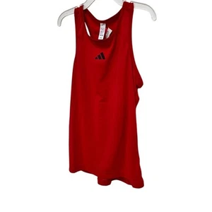 NWT Adidas Girls Tennis Tank Top Red Size Small Sleeveless Scoop Neck - Picture 1 of 4