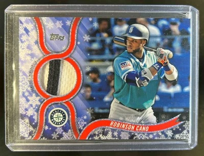 2018 Topps Holiday Robinson Cano Patch Metallic Snowflake #1/10 Mariners - Image 1 of 2