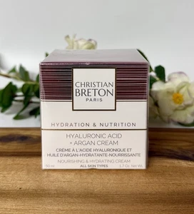 CHRISTIAN BRETON Hydration & Nutrition Hyaluronic Acid & Argan Cream 50ml NEW - Picture 1 of 5