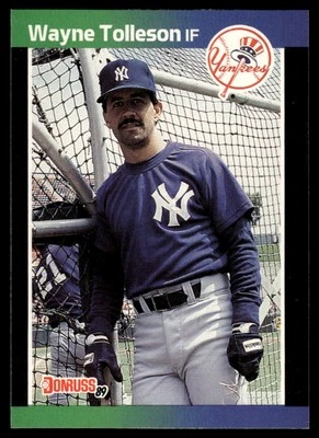 1989 Donruss #659b Wayne Tolleson "LEAF, INC." &"*Denotes * - Image 1 of 2