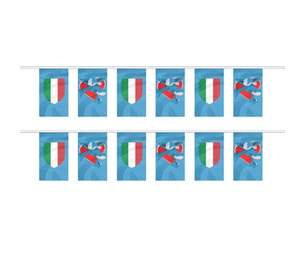 Festone Napoli con Bandierine 5mt Bandierine Napoli Striscione Napoli scudetto - Foto 1 di 2