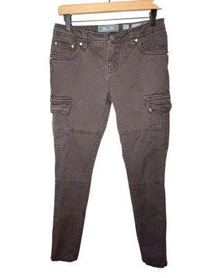 Miss Me узкие заниженной грузовой брюки на молнии манжеты со стразами в серый размер 30 - Изображение 1 из 4