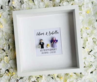 Godparents Personalised Gift Frame (Godmother Godfather Proposal Christening) - Image 1 of 4