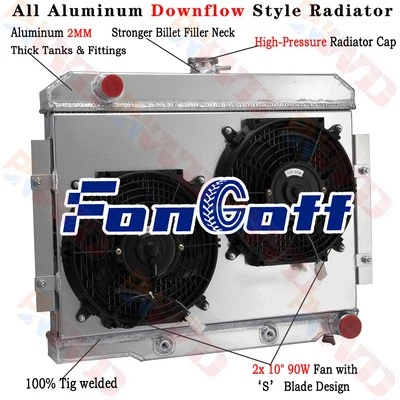 3 Row Radiator Shroud Fan For 1972-1986 1978 Jeep CJ CJ5 CJ7 Chevy V8 Conversion — 第 1/4 张图片