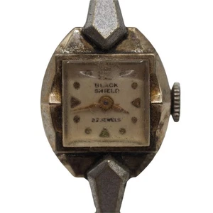 Reloj de pulsera Black Shield mecánico enrollador damas 10K RGP - Imagen 1 de 3