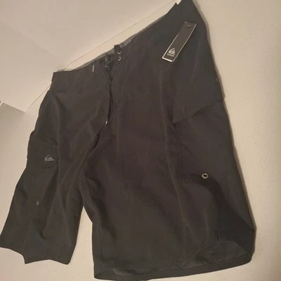 Quiksilver Manic 22 Board Shorts Black Size 40 Swim Trunks New With Tags - Image 1 of 4