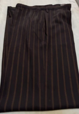 Colete e calça Dolce Gabbana mistura de lã listra de giz marrom tamanho 42 - Imagem 1 de 4