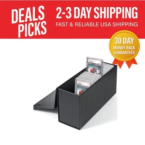 Magnetic & Waterproof PSA Graded Card Storage Box - Top Loader Safe, 1 Pack - Picture 1 of 8