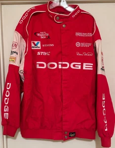 Vintage Chase Authentics Bill Elliott Dodge Red Button Up Men's Jacket Size 2XL - Picture 1 of 11