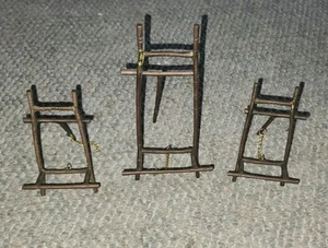 Menge 3 Vintage Faux Bambus Messing Tischplatte Staffelei Bilderständer Staffeleien Vintage - Bild 1 von 7