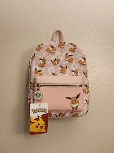 Pokemon Eevee Pink Floral Print Cute Mini Backpack Bag 2024 Bioworld Official - Bild 1 von 8