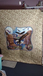 Edredón Eagle hecho a mano 56x70 tiro - Imagen 1 de 3