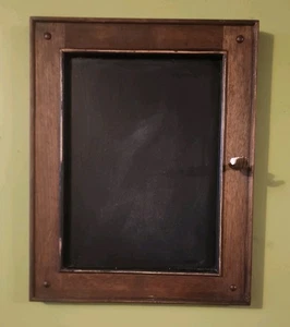 Handmade Painted Chalkboard rustic Wood Frame Farmhouse tiny ✋️holds chalk - Picture 1 of 19