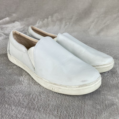 Scarpe da ginnastica UGG Kitlyn slip on da donna taglia 12 mocassini in pelle bianca