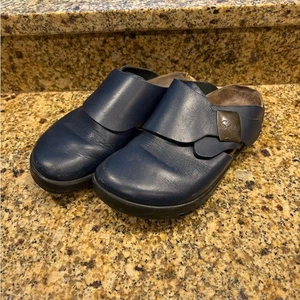 Betula by Birkenstock Charleston Leder Clogs Gr. 39 US 8 blau schmal - Bild 1 von 12