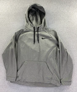 Nike Dri-FIT Gray Pullover Fleece Hoodie Mens XL Long Sleeve Sweatshirt Pocket - Picture 1 of 10