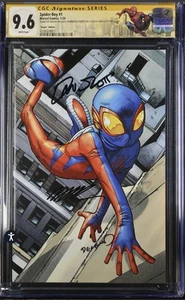 Spider-Boy 1 1:100 CGC 9.6 SS Signed Delgado/Ramos/Slott - Picture 1 of 3