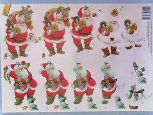 A4 DECOUPAGE/PAPER TOLE for Cardmaking, Giordano/Avec, 0378 - Santa & Sack - Picture 1 of 1