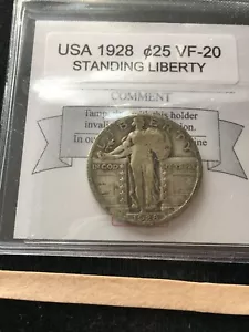 1928 USA, Standing Liberty ¢25 Quarter Dollar, - Picture 1 of 8