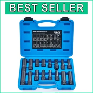 High-Strength 16pc Lug Nut Remover Kit - SAE & Metric with Organization Case - Picture 1 of 9