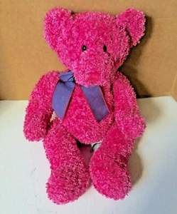 Colecciones Russ Bertie: oso brillante rosa 14" de largo - Imagen 1 de 8