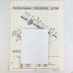 Hustler Excel Wheel Motor 711036 1-3/8”Shaft Expanded View & Parts Numbers - Picture 1 of 1