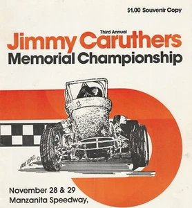 Manzanita Speedway 1980 Jimmy Caruthers Memorial Sprint coche y programa Micget - Imagen 1 de 1